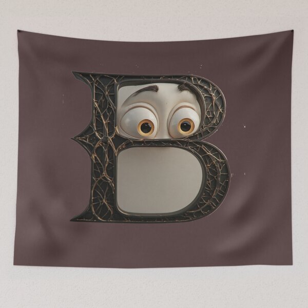 Item preview, Spooky Living Letter B with Eyes Art designed and sold by Digital Design Art.