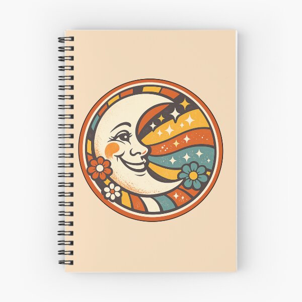 Item preview, Retro Moon Face Floral designed and sold by Ora-kuro.