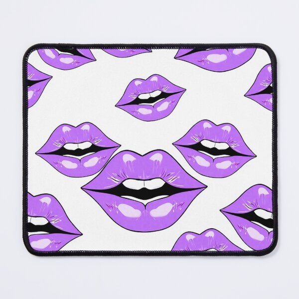 Item preview, Glossy Purple Lips Pattern – Trendy Aesthetic Pop Art Kiss Design designed and sold by ellecraftyowl.