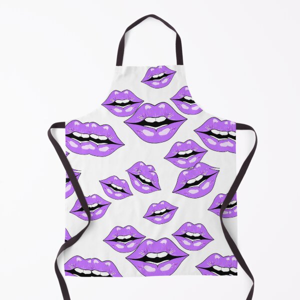 Item preview, Glossy Purple Lips Pattern – Trendy Aesthetic Pop Art Kiss Design designed and sold by ellecraftyowl.