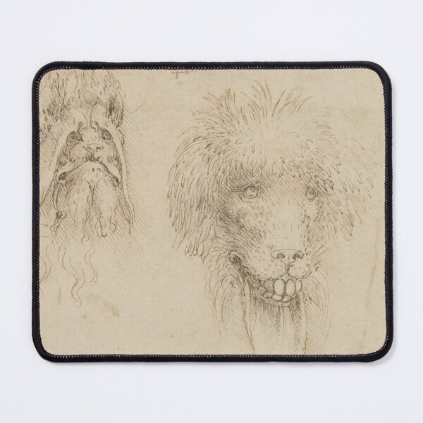 Item preview, Two Heads of Grotesque Animals by Leonardo da Vinci: Renaissance Creature Study Fine Art Print designed and sold by artofuniverse.