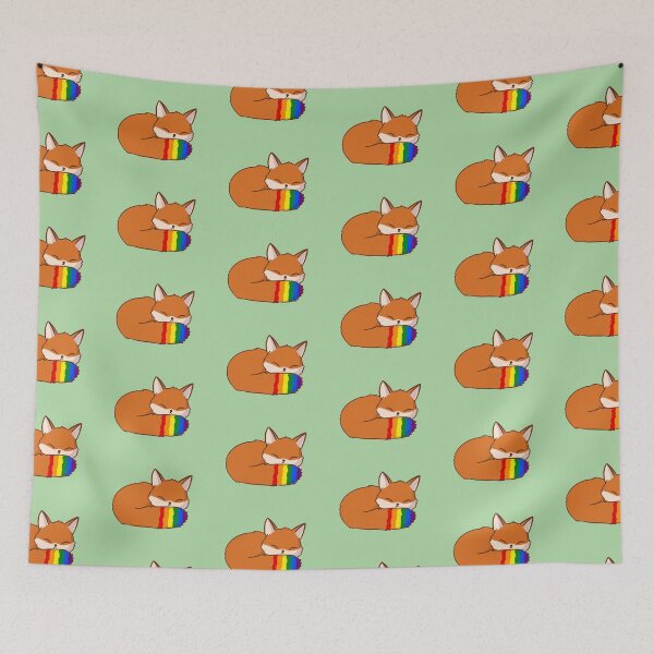 Item preview, Sleeping fox with a proud tail designed and sold by ColorHurricane.