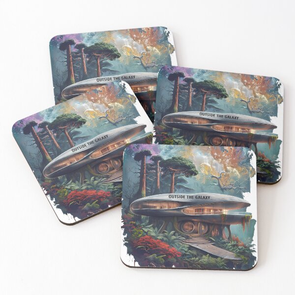 Item preview, OUTSIDE THE GALAXY - Surreal Jungle Architecture designed and sold by Modern Nest Art.