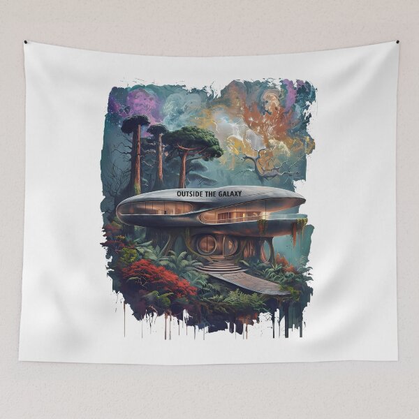 Item preview, OUTSIDE THE GALAXY - Surreal Jungle Architecture designed and sold by Modern Nest Art.