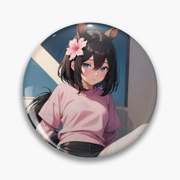 Item preview, Cute Anime Horse Girl - Masube Akinuye Pink Sporty Casual Aesthetic designed and sold by iloveanimechibi.