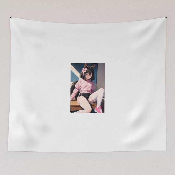 Item preview, Cute Anime Horse Girl - Masube Akinuye Pink Sporty Casual Aesthetic designed and sold by iloveanimechibi.