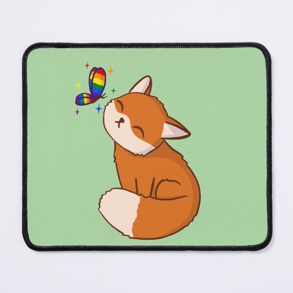 Artikelvorschau, Fuchs mit Pride Schmetterling entworfen und verkauft von ColorHurricane.