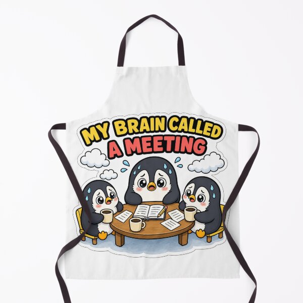 Item preview, Funny Anxiety Penguins Meeting Overthinking Meme Gift designed and sold by Gentlestate.