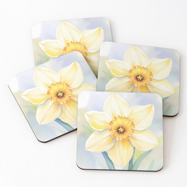 Item preview, Soft Yellow Daffodil Watercolor Floral Design designed and sold by roxysnextgenart.