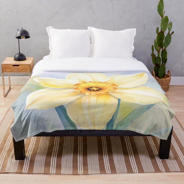 Item preview, Soft Yellow Daffodil Watercolor Floral Design designed and sold by roxysnextgenart.