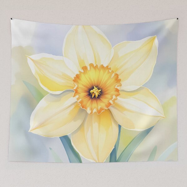 Item preview, Soft Yellow Daffodil Watercolor Floral Design designed and sold by roxysnextgenart.
