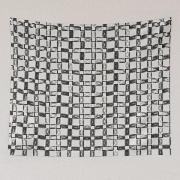 Item preview, Black Stripe Cross Geometric Pattern designed and sold by GraceInNatureCo.