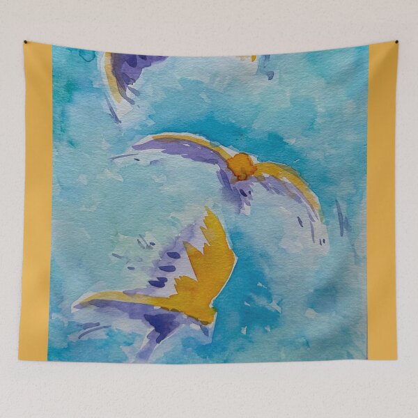Item preview, Turquoise and Gold Composition | Watercolor designed and sold by miguelfra.artwork.