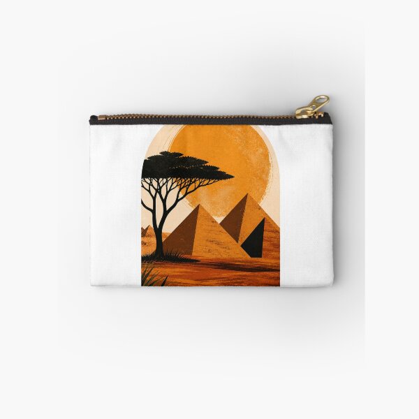 Item preview, African Desert Pyramid Sticker – Sahara Sunset Landscape, Minimal Africa Art, Afrikanische Wüste Aufkleber designed and sold by Rooted Culture.