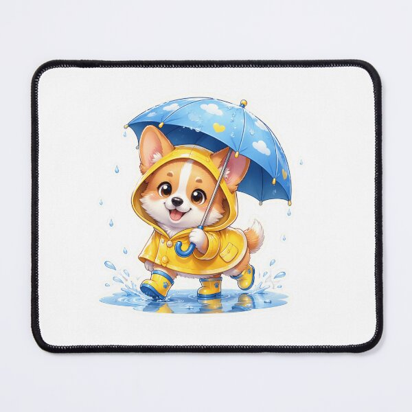 Item preview, Kawaii Corgi in Raincoat Walking designed and sold by Ashley critters.