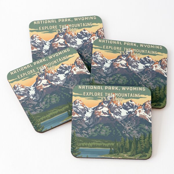 Item preview, Grand Teton National Park Wyoming - Vintage Travel Style designed and sold by OmikronStore.