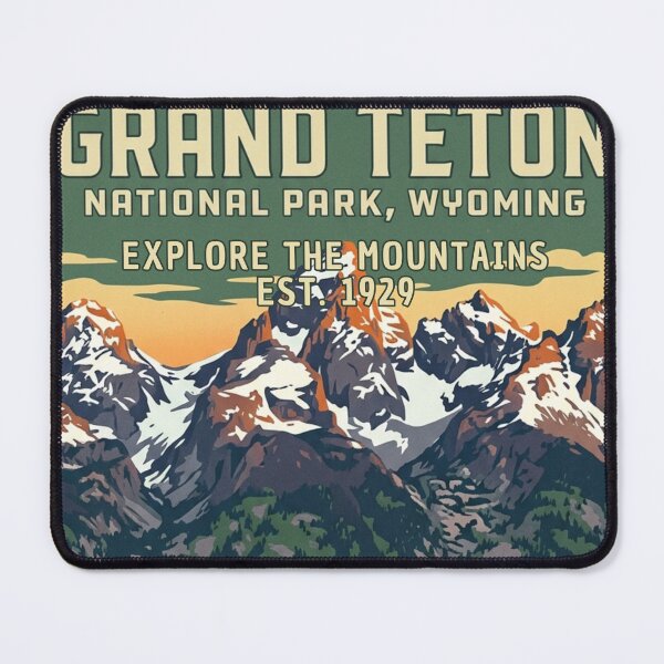 Item preview, Grand Teton National Park Wyoming - Vintage Travel Style designed and sold by OmikronStore.