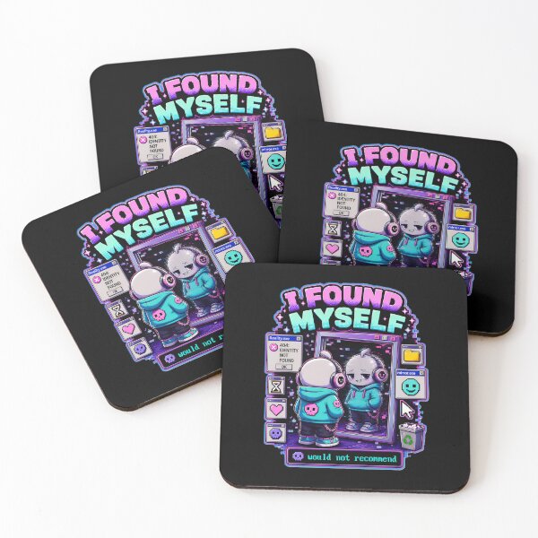 Item preview, I Found Myself Would Not Recommend – Dark Humor Retro Aesthetic Kawaii Glitch Mirror 90s Tech Design designed and sold by Rude Bot.