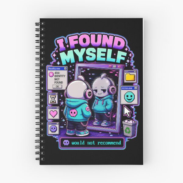 Item preview, I Found Myself Would Not Recommend – Dark Humor Retro Aesthetic Kawaii Glitch Mirror 90s Tech Design designed and sold by Rude Bot.