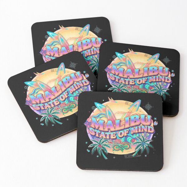 Item preview, Malibu State of Mind Retro California Sunset Palm Trees designed and sold by FitEnvy.