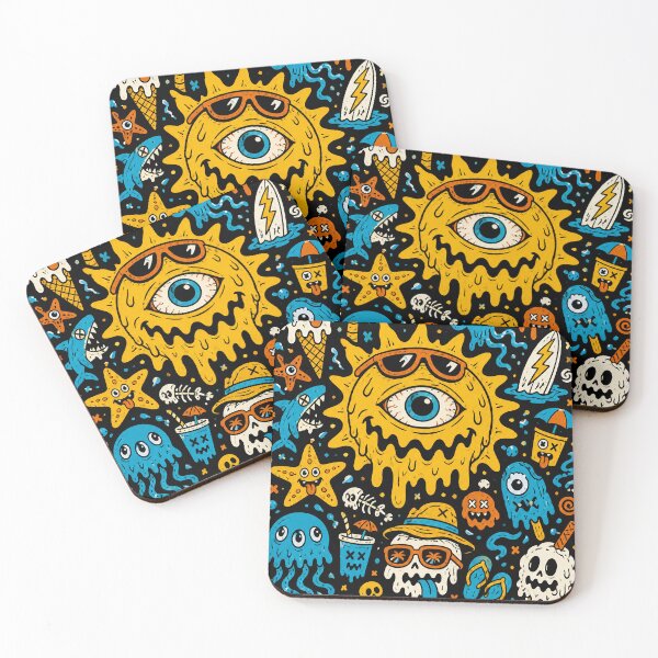Item preview, Spooky Summer Monster Doodles designed and sold by ZetaDream.