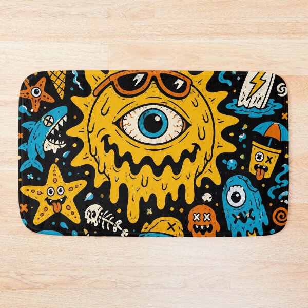 Item preview, Spooky Summer Monster Doodles designed and sold by ZetaDream.