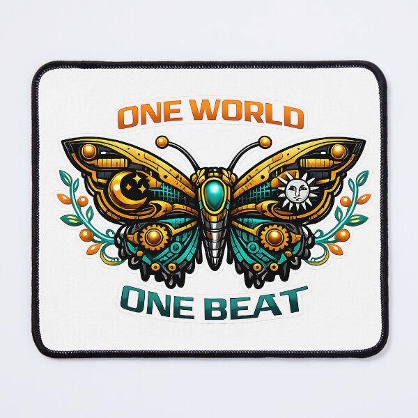 Item preview, One World One Beat Steampunk Butterfly Rave designed and sold by ZenRave Designs.