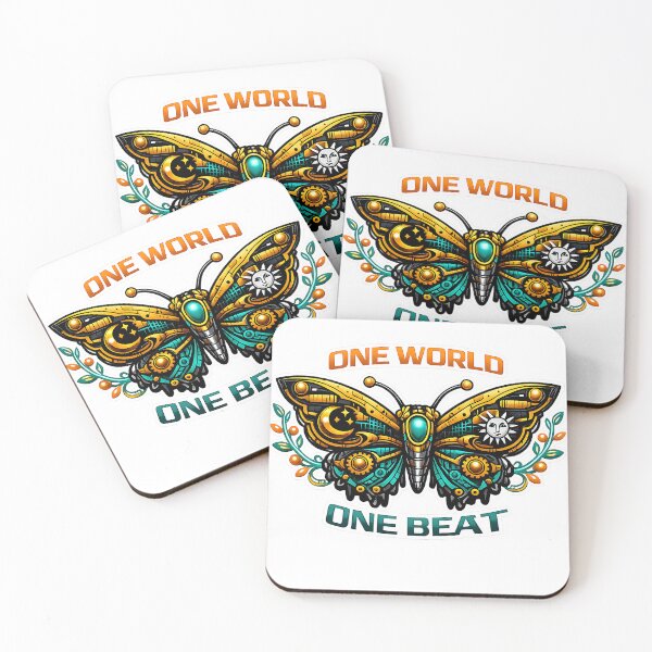 Item preview, One World One Beat Steampunk Butterfly Rave designed and sold by  ZenRave Designs.