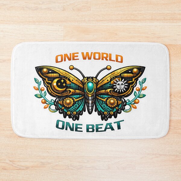 Item preview, One World One Beat Steampunk Butterfly Rave designed and sold by  ZenRave Designs.