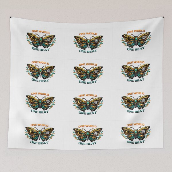 Item preview, One World One Beat Steampunk Butterfly Rave designed and sold by  ZenRave Designs.