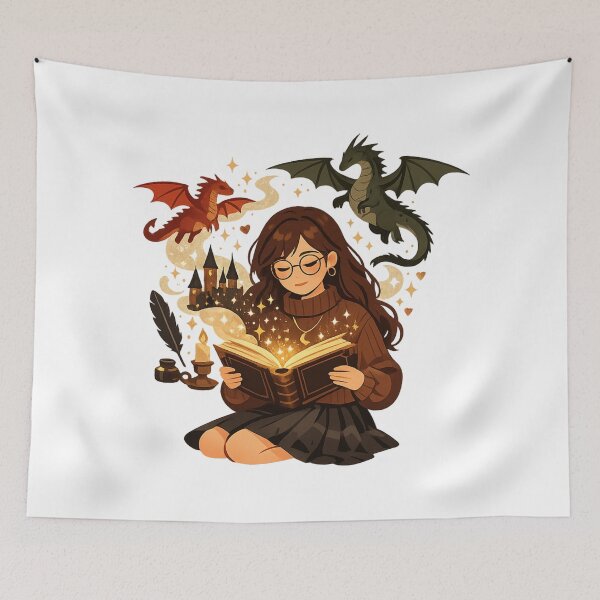 Item preview, Fantasy Romance Reader Booktok Art designed and sold by Art by Debasish.