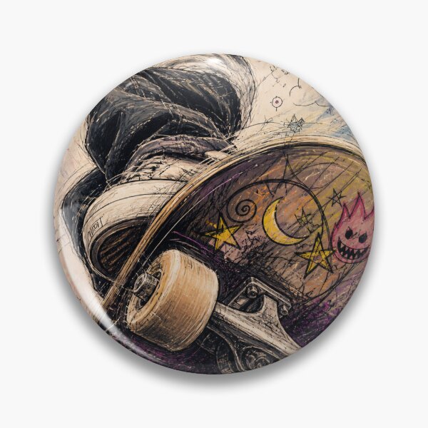 Item preview, Dreamlike Skater Doodle Art – Surreal Skateboard Illustration designed and sold by DrizzyV.