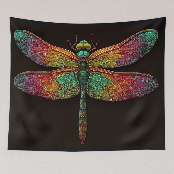 Item preview, Rainbow Mosaic Dragonfly designed and sold by Soul Garden Studio.