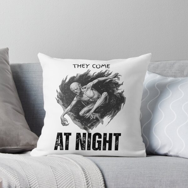Item preview, They Come at Night - Minimal Black and White Horror Shirt designed and sold by RatLook.