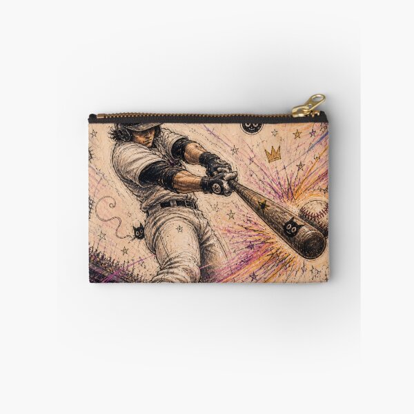 Item preview, Surreal Baseball Batter Doodle Art – Cosmic Home Run Illustration designed and sold by DrizzyV.