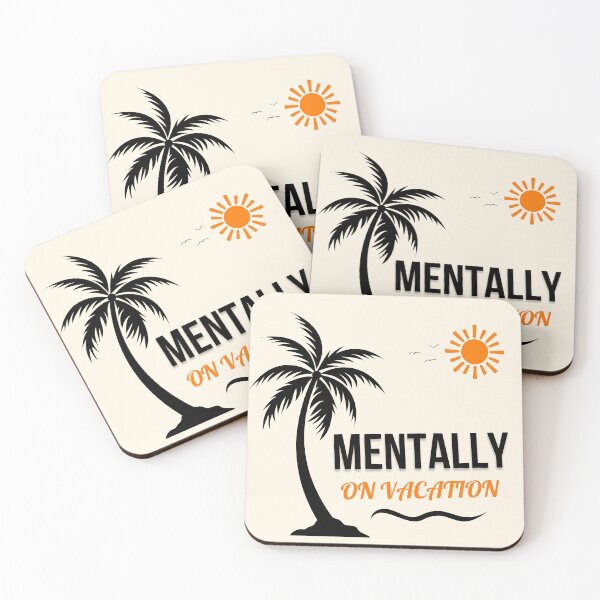 Item preview, Mentally On Vacation Funny Travel Quote Design Beach Summer Aesthetic designed and sold by Uvclick.