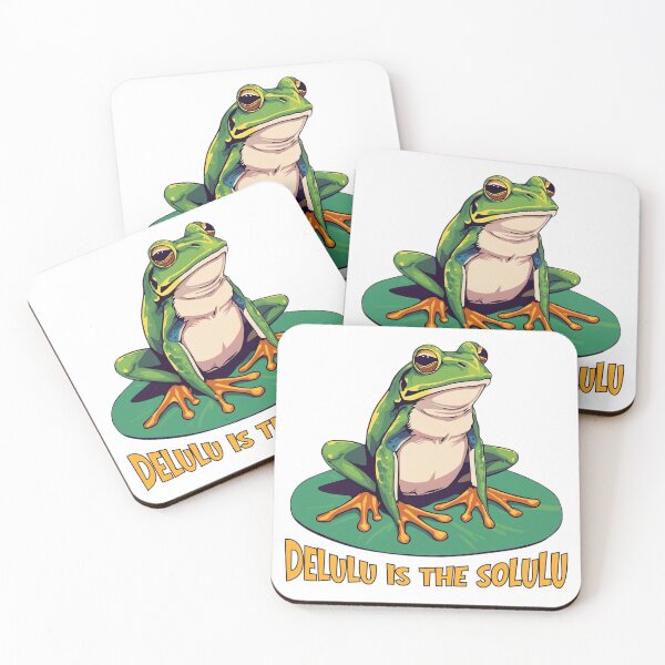 Item preview, Delulu Is the Solulu Frog – Funny Motivational Meme Aesthetic designed and sold by TestudoDesign.