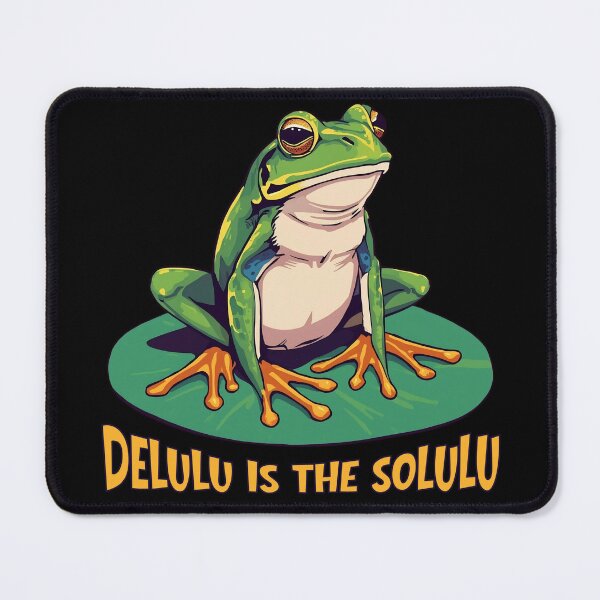 Item preview, Delulu Is the Solulu Frog – Funny Motivational Meme Aesthetic designed and sold by TestudoDesign.