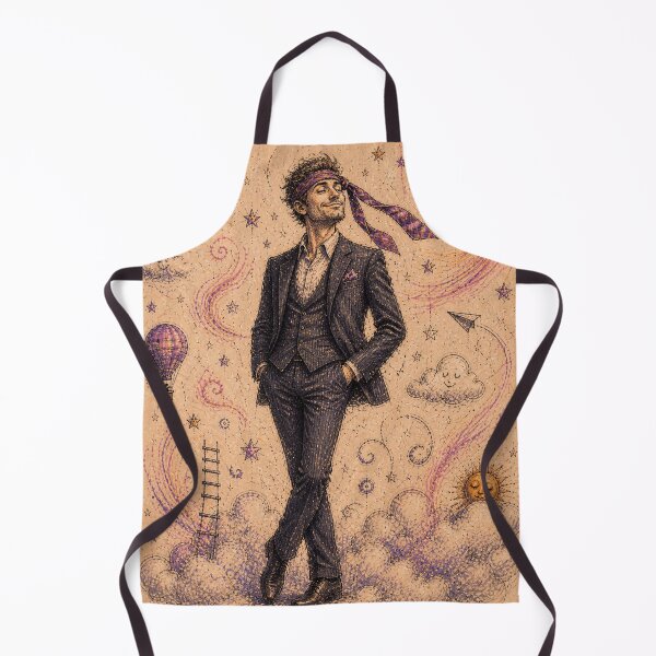 Item preview, Suit Man with Tie Headband Doodle Art – Surreal Office Humor designed and sold by DrizzyV.