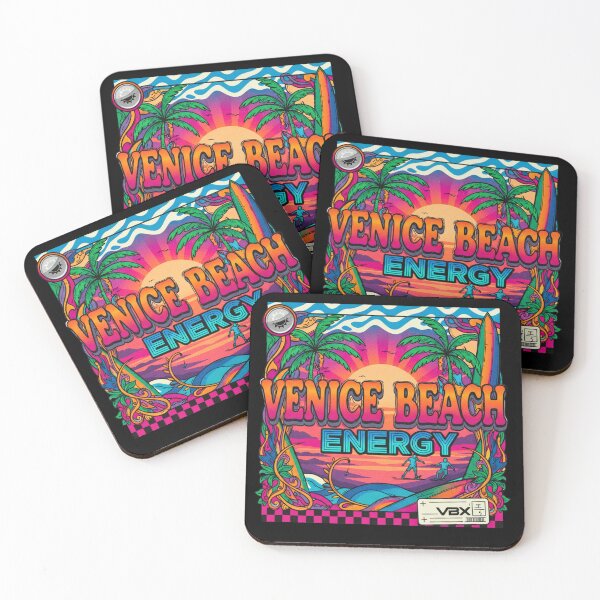 Item preview, Venice Beach Energy Retro Skate Surf Sunset Vibe designed and sold by FitEnvy.