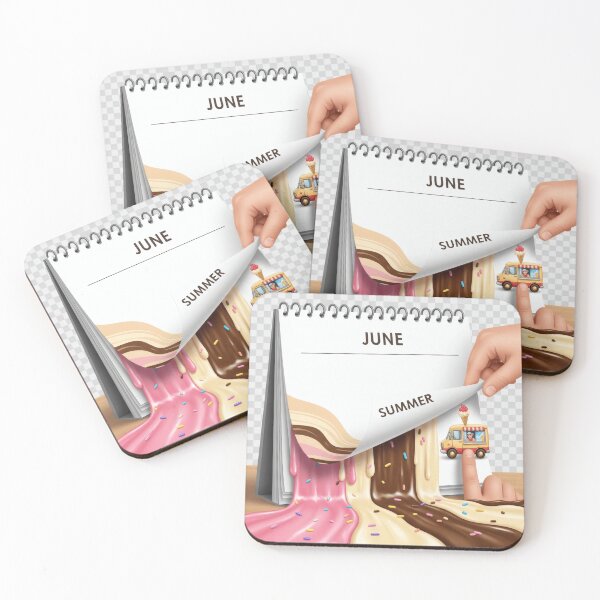 Item preview, June Summer Ice Cream Scene designed and sold by AbanoubStore.