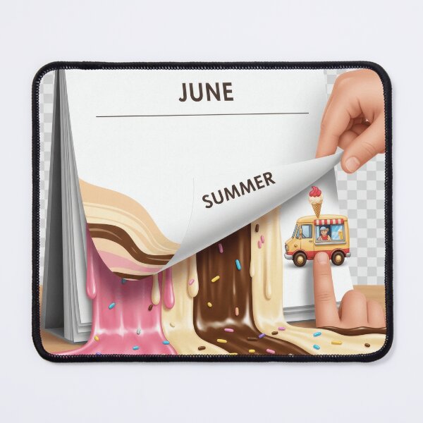Item preview, June Summer Ice Cream Scene designed and sold by AbanoubStore.