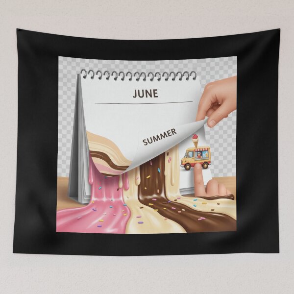 Item preview, June Summer Ice Cream Scene designed and sold by AbanoubStore.