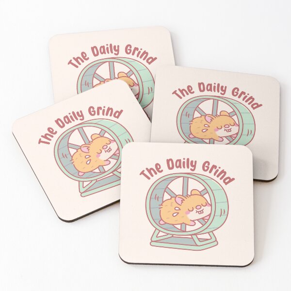 Item preview, Cute Hamster Running on Wheel – Embrace The Daily Grind Funny designed and sold by rustydoodle.