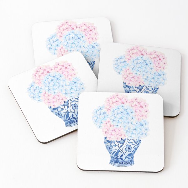 Item preview, Blue and Pink Hydrangeas designed and sold by thegildedgoods.