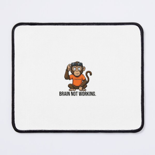 Item preview, Brain Not Working Monkey Sticker | Study Struggle Meme |Monkey Student Cartoon designed and sold by Newkidshub.