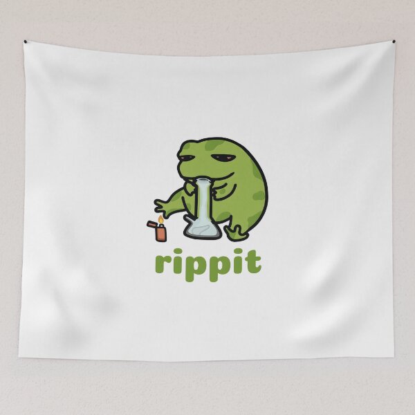 Item preview, Rippit Bong Rip Meme Frog designed and sold by PayneLaurie.