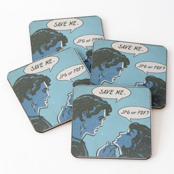 Item preview, Save Me Jpg Or Pdf Couple Dialogue Sticker designed and sold by Mustangana.