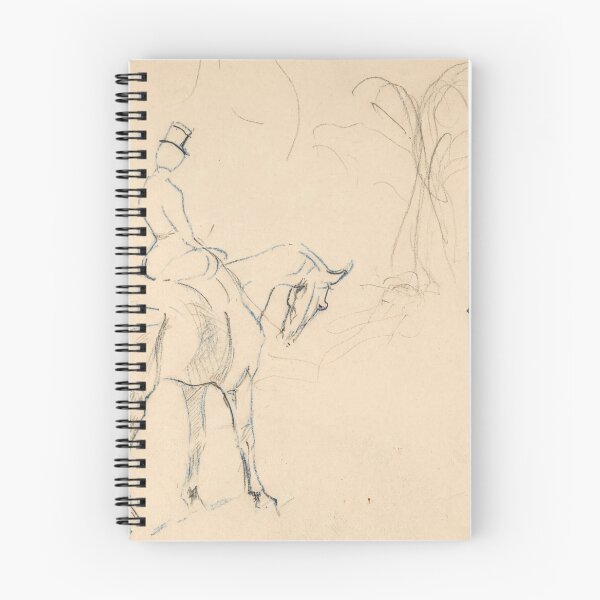 Item preview, A Woman and a Man on Horseback by Henri de Toulouse-Lautrec Equestrian Sketch Print designed and sold by artofuniverse.