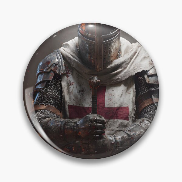 Item preview, Templar Knight Kneeing Crusader Medieval Warrior Art designed and sold by GrinGalore.